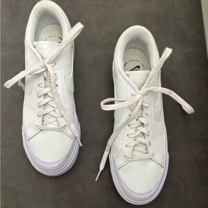 All white Nike fashion sneakers! Size 9
